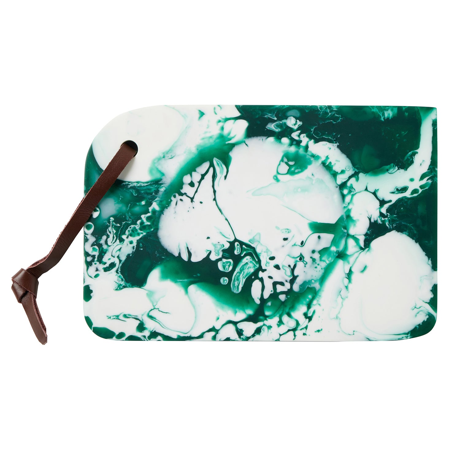 Noah Dark Green Swirled Serving Board