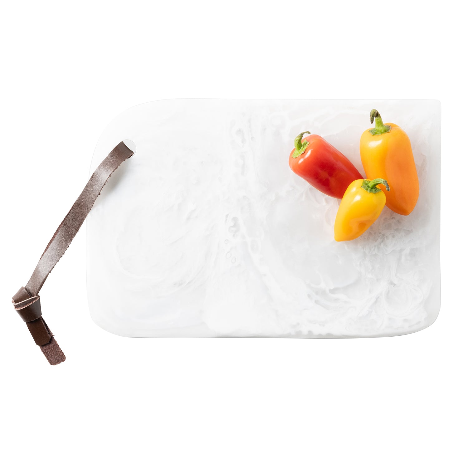 Noah White Swirled Serving Board Large - Thumbnail 3