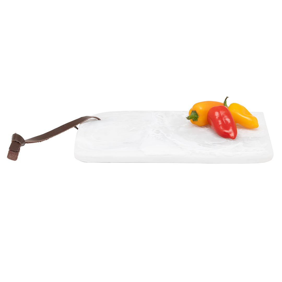 Noah White Swirled Serving Board Small