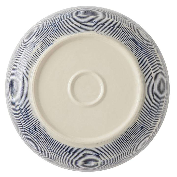 Nolan Navy Cream Round Large Serving Bowl Set/2