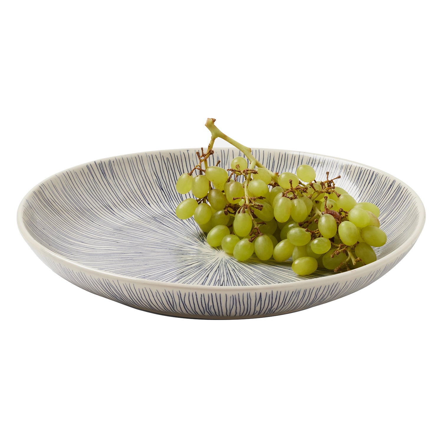 Nolan Navy Cream Round Serving Platter Set/2 - Thumbnail 5