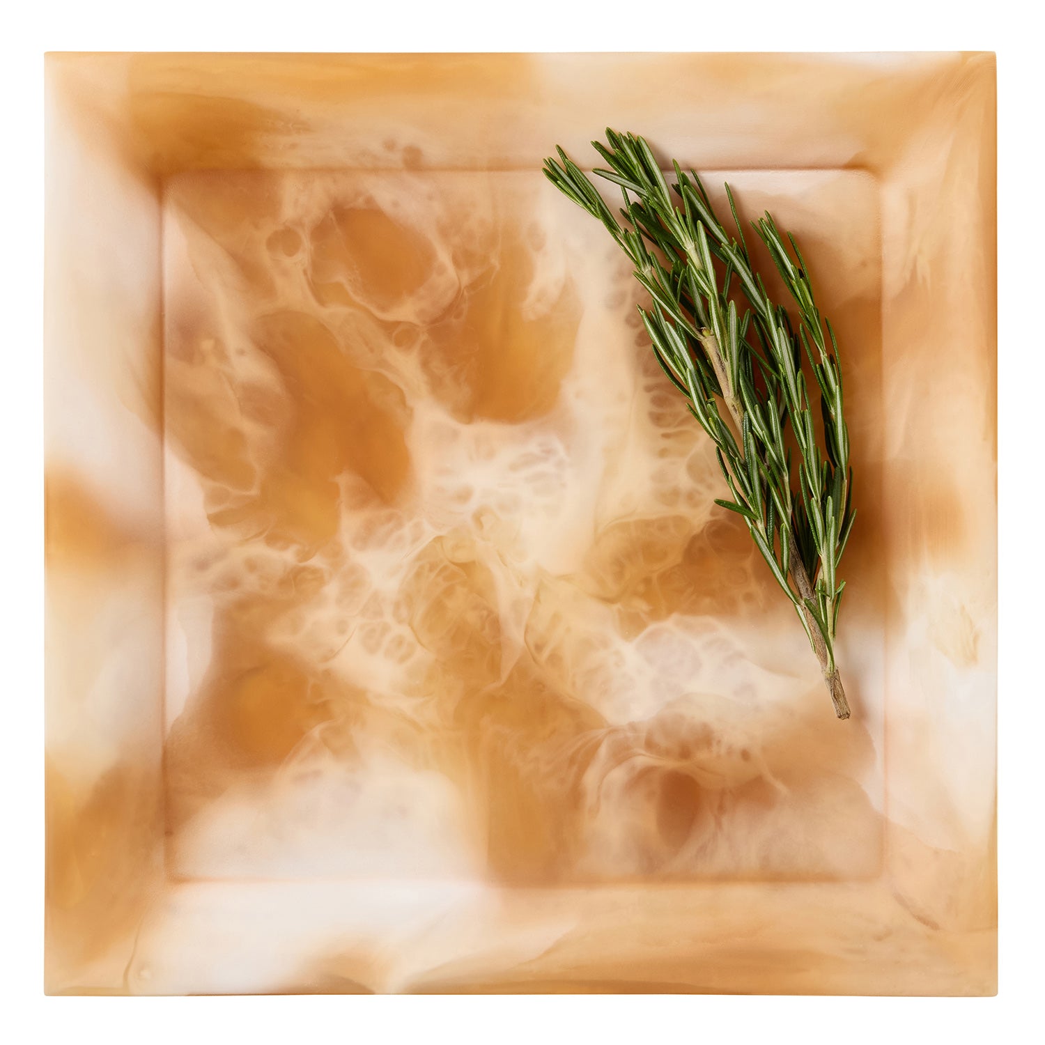 Olena Amber Swirled Square Serving Tray Set of 2 - Thumbnail 2