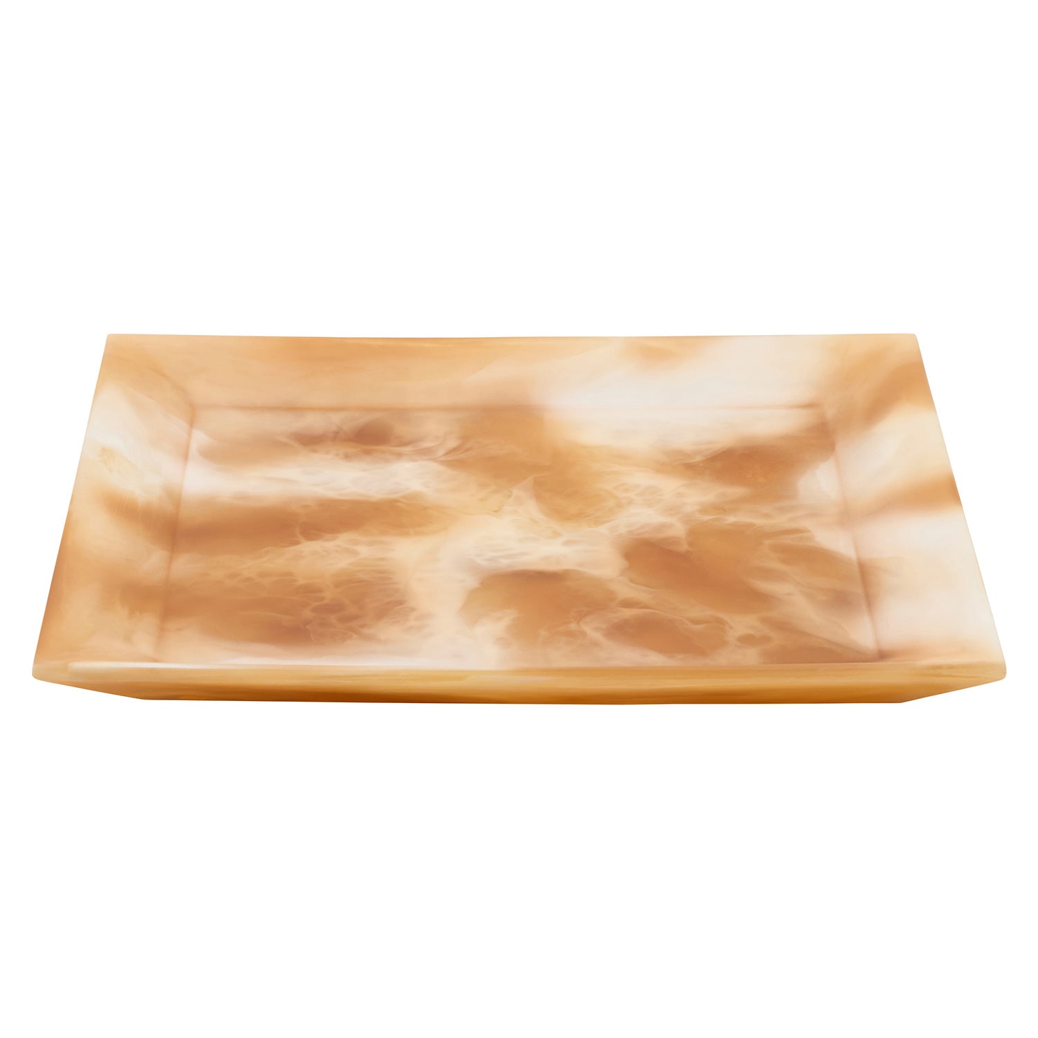 Olena Amber Swirled Square Serving Tray Set of 2 - Thumbnail 3