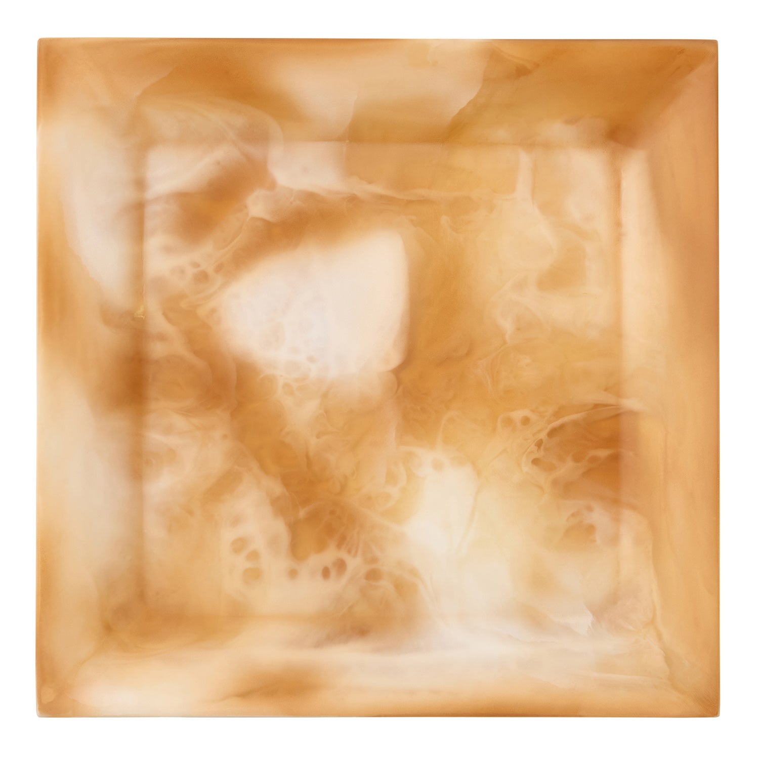 Olena Amber Swirled Square Serving Tray Set of 2 - Thumbnail 4
