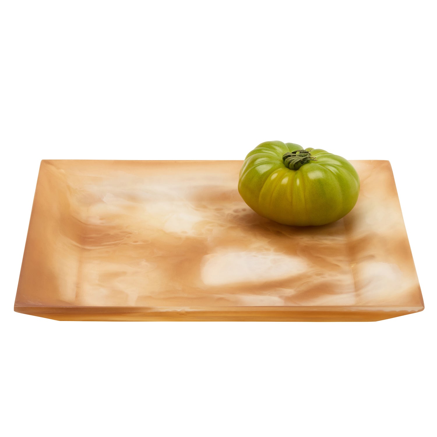 Olena Amber Swirled Square Serving Tray Set of 2 - Thumbnail 5