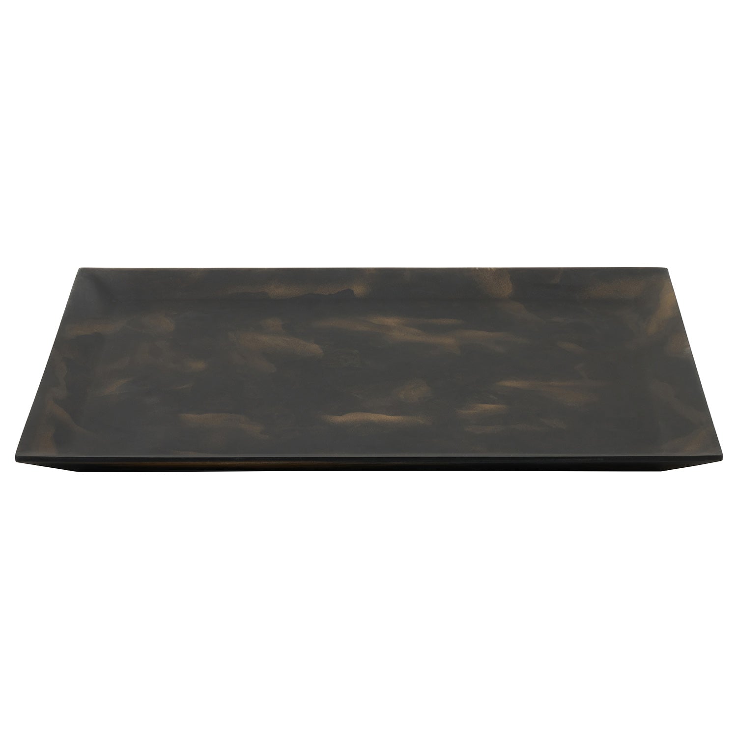 Olena Black/Gold Swirled Rectangular Serving Tray Set of 2 - Thumbnail 5