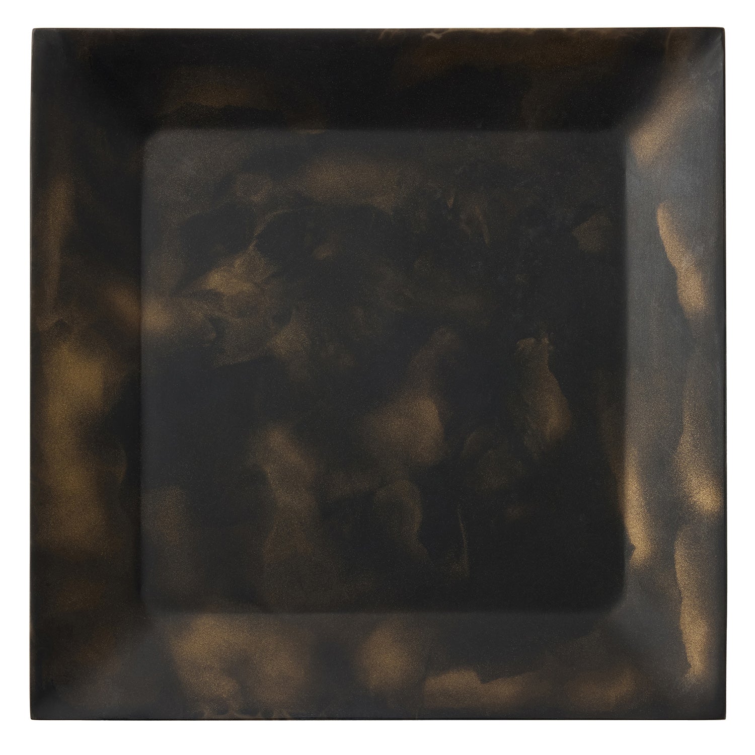 Olena Black/Gold Swirled Square Serving Tray Set of 2 - Thumbnail 2