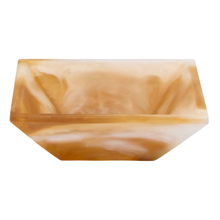 Olena Amber Swirled Resin Snack Bowl Set/4