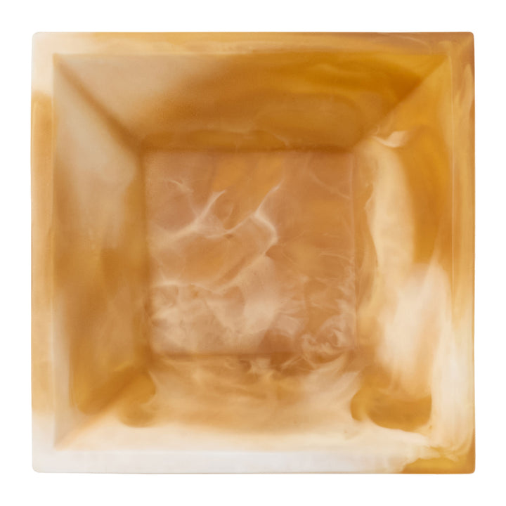 Olena Amber Swirled Resin Snack Bowl Set/4