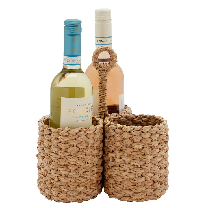 Palmer Natural Wine Bottle Holder Brown Grass