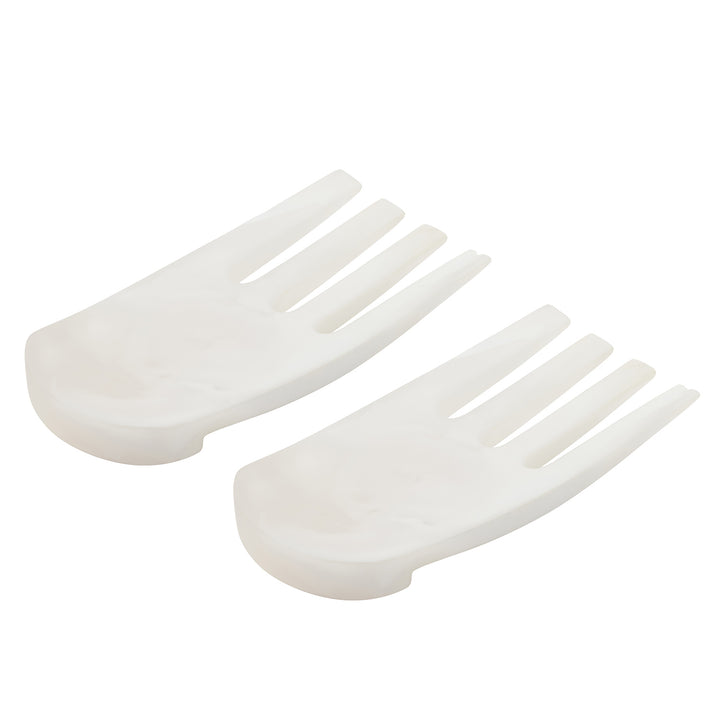 Parker White Swirled Resin Serving Set