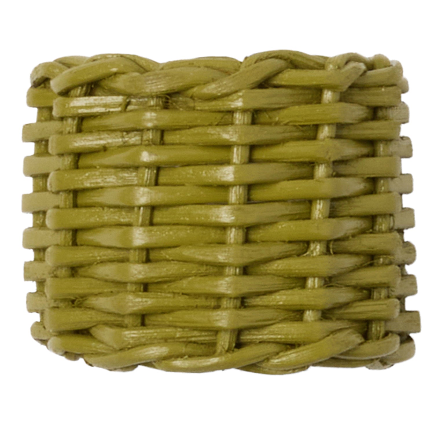 Pierce Polished Green Rattan Napkin Rings - Thumbnail 3