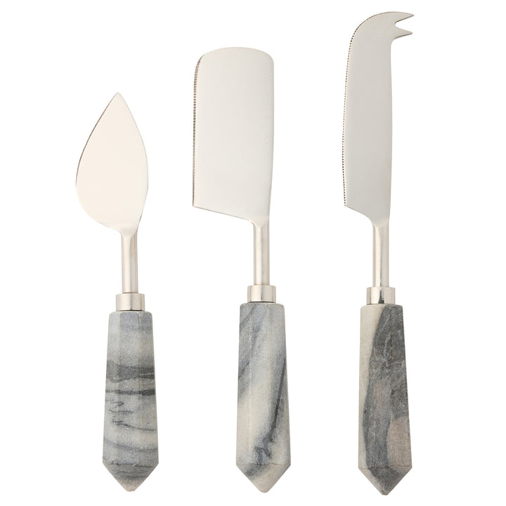 Priscilla Gray/Polished Silver Cheese Knives Set