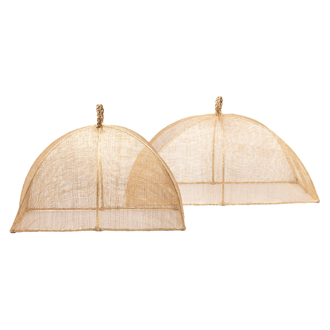 Rachel Gold Rectangular Food Covers Set/2
