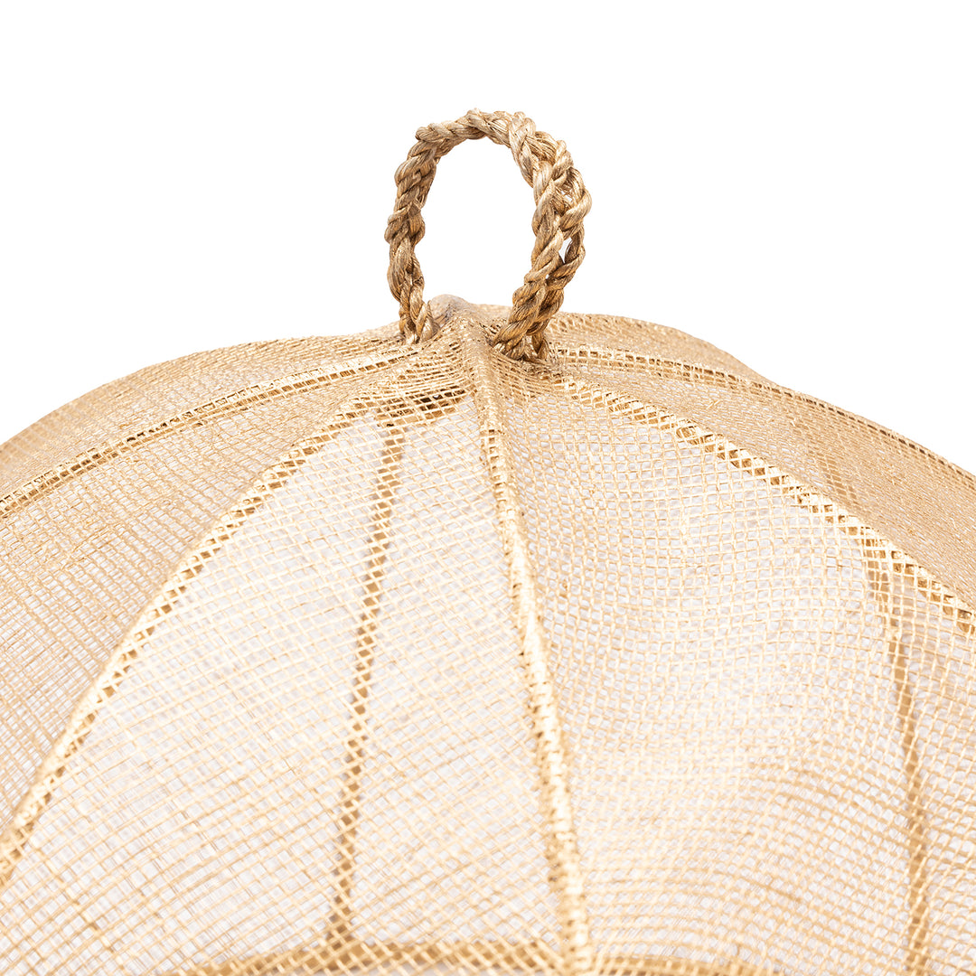 Rachel Gold Round Food Covers Set/2