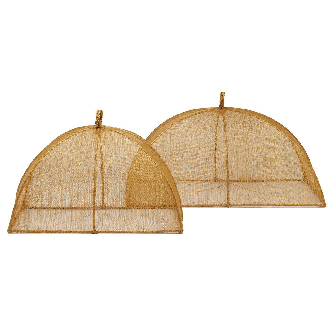 Rachel Light Brown Rectangular Food Covers Set/2