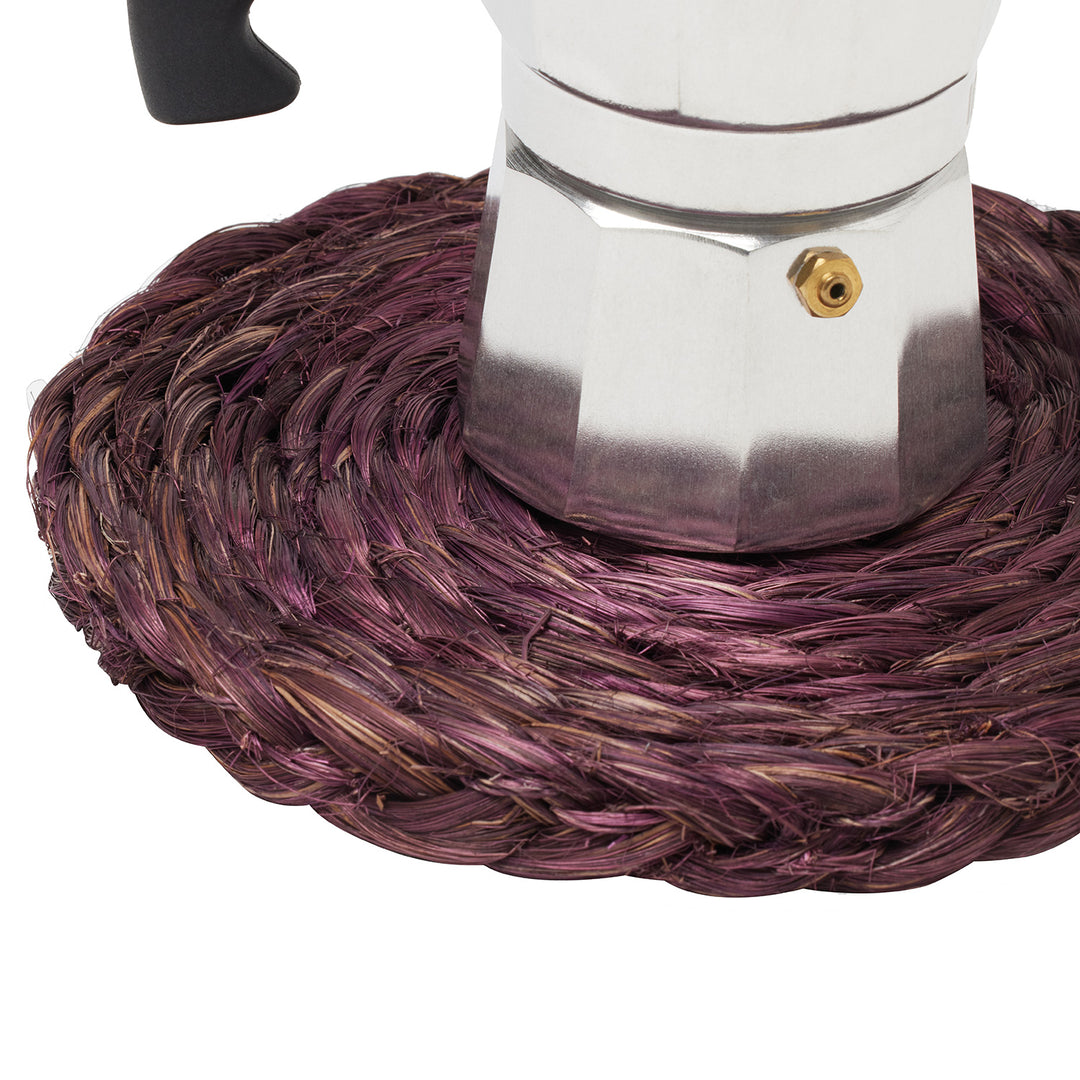 Reid Amethyst Round Pot Trivets Abaca Set/2