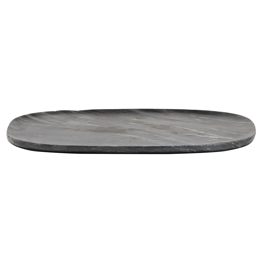 Rhea Gray Marble Serving Trays Set/2