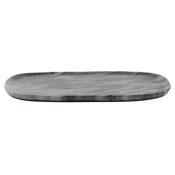 Rhea Gray Marble Serving Trays Set/2