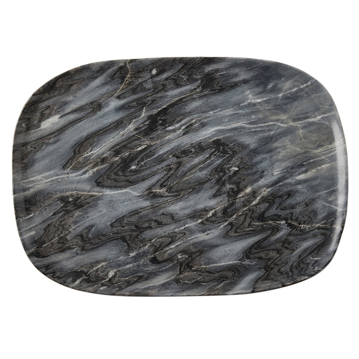 Rhea Gray Marble Serving Trays Set/2