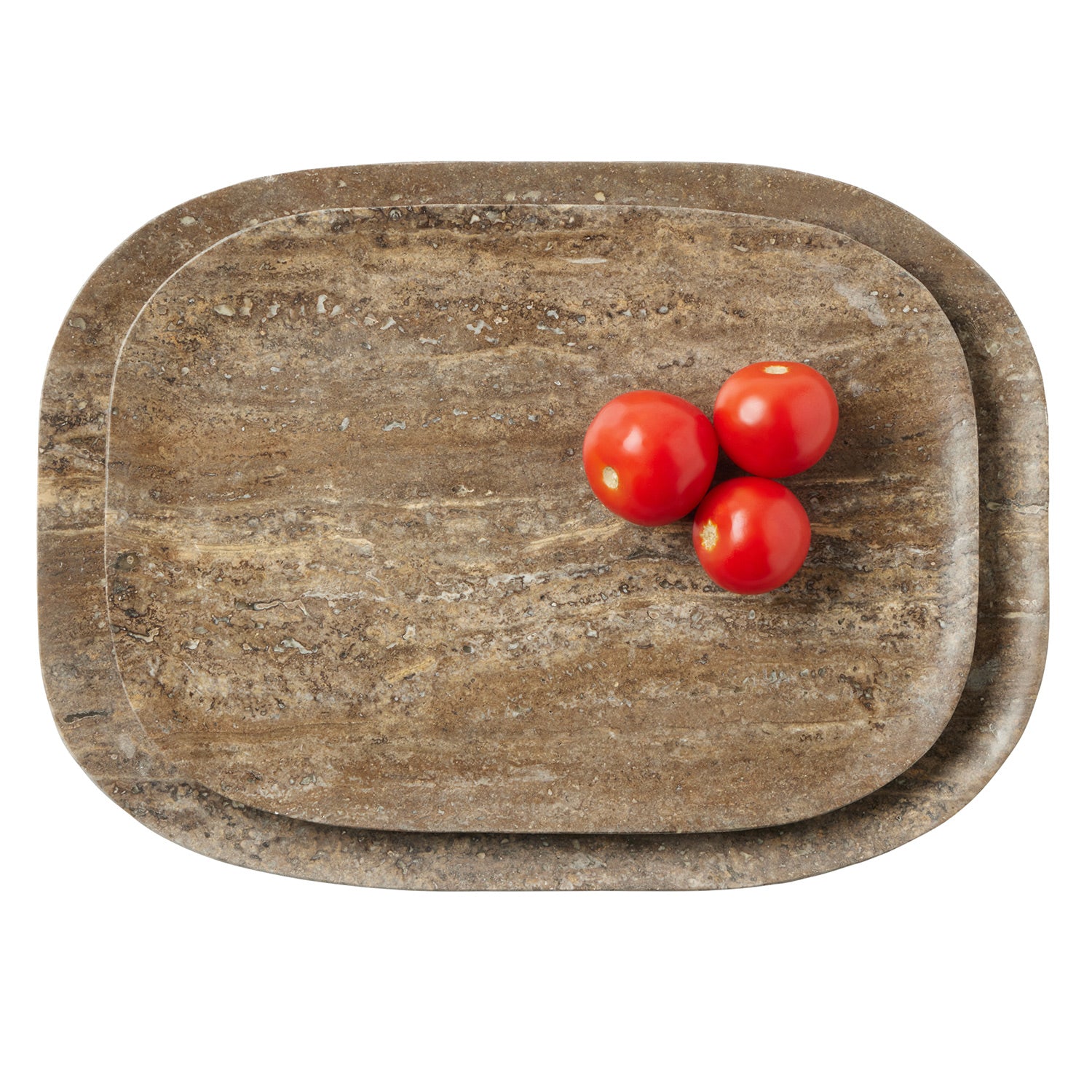 Rhea Gray Travertine Serving Trays Set/2 - Thumbnail 5