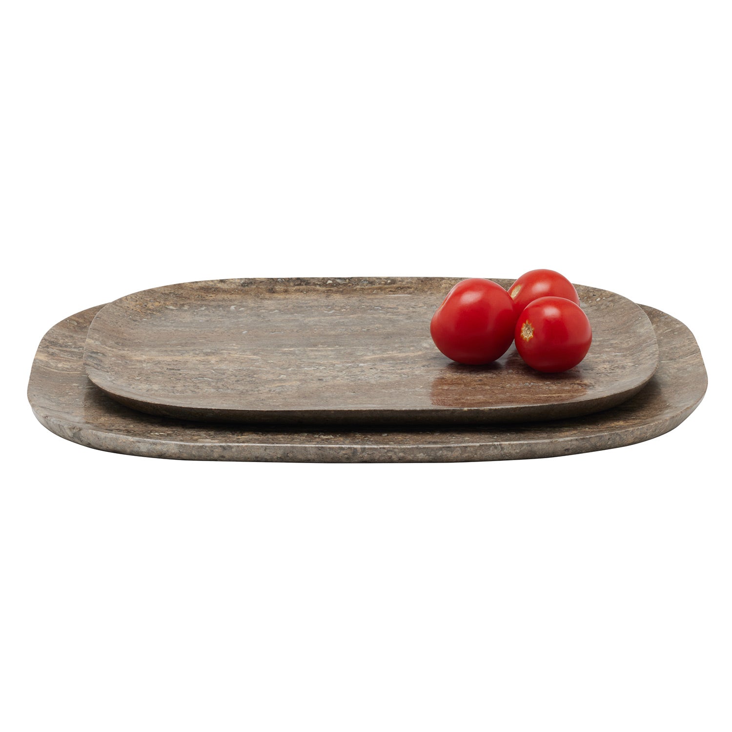 Rhea Gray Travertine Serving Trays Set/2 - Thumbnail 3