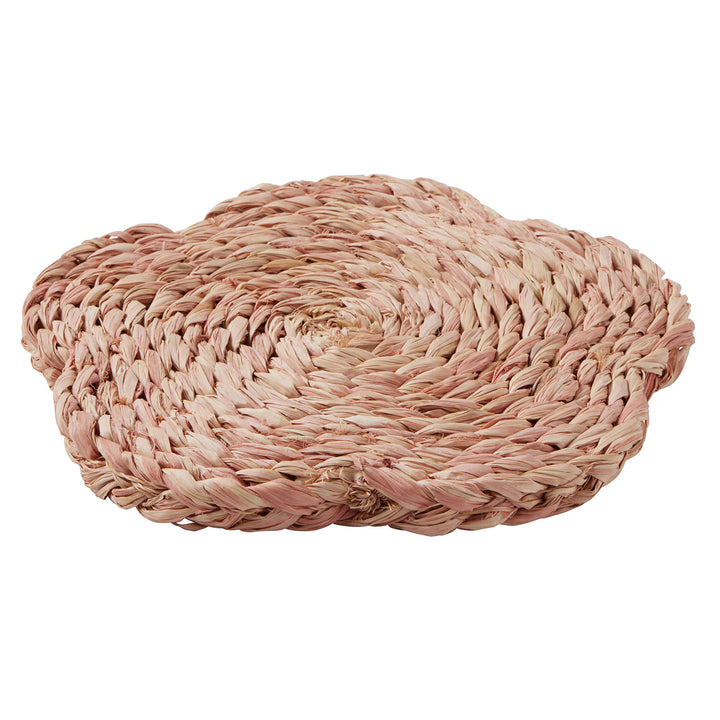 Romy Light Pink Pot Trivets Raffia Set/2