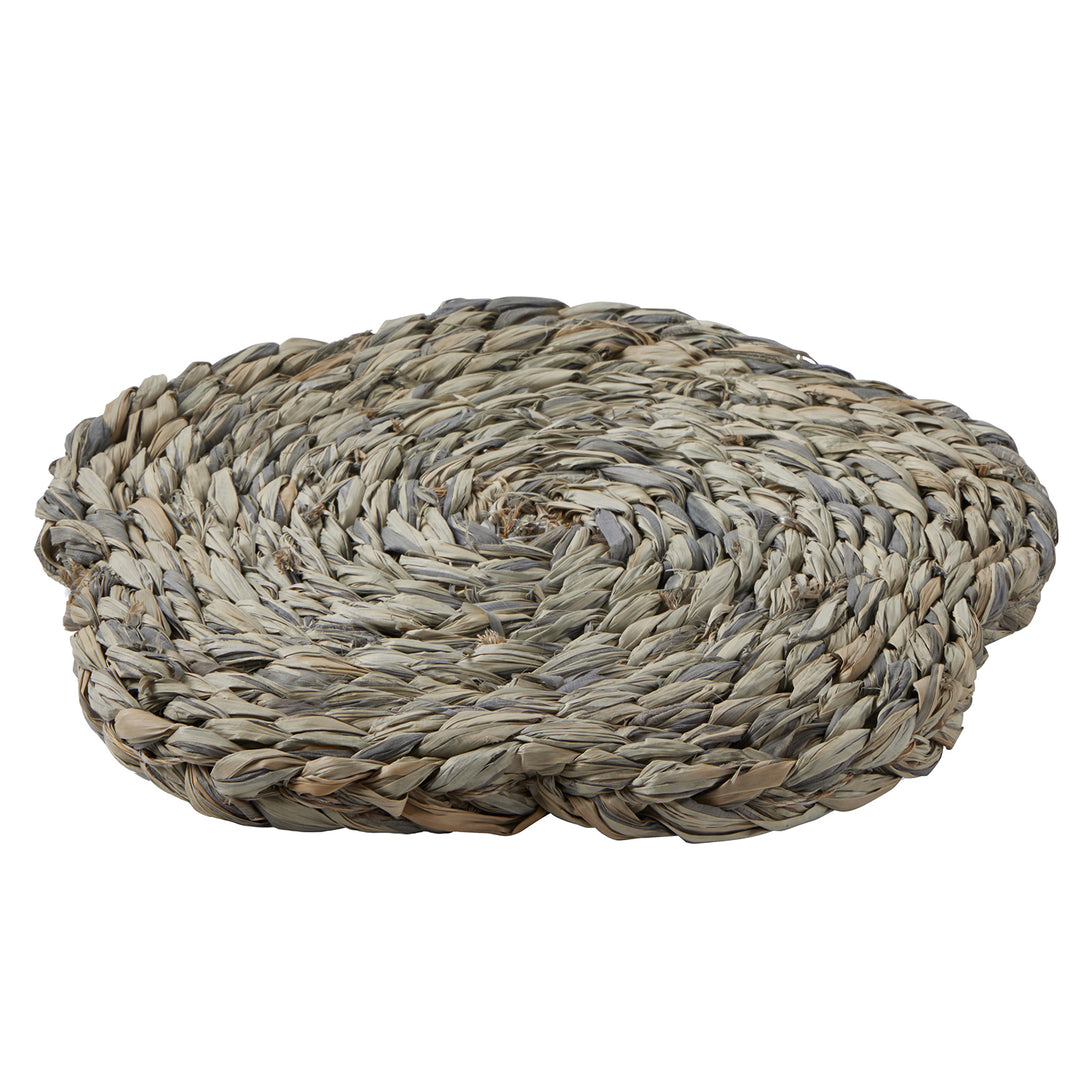 Romy Mixed Gray Pot Trivets Raffia Set/2