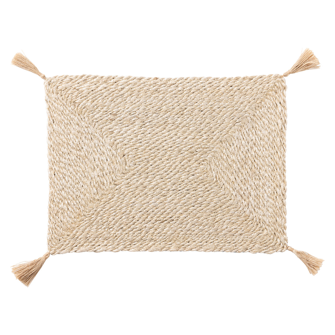 Sabina Natural Jute Placemat Set of 4 (Rectangle)