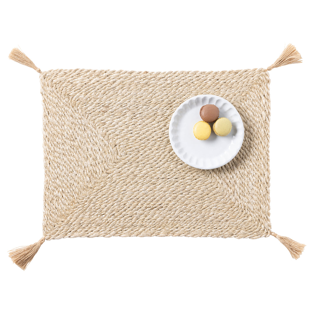 Sabina Natural Jute Placemat Set of 4 (Rectangle)
