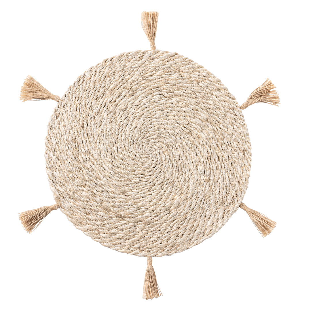 Sabina Natural Jute Placemat Set of 4 (Round)