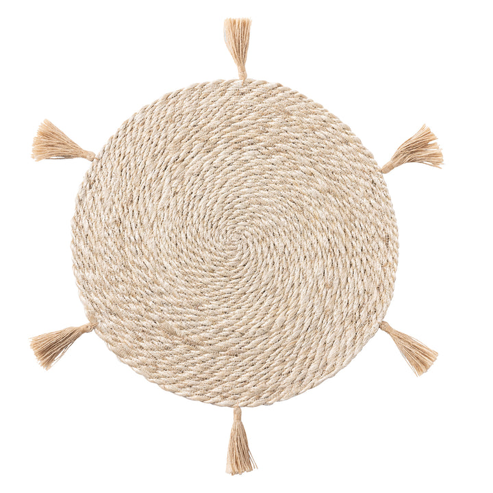 Sabina Natural Jute Placemat Set of 4 (Round)