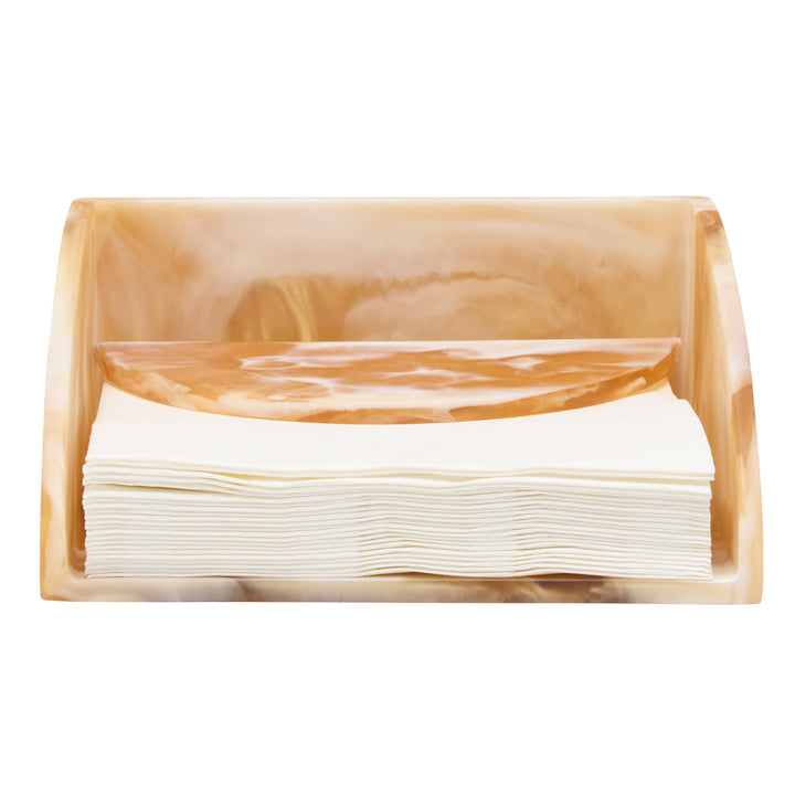 Sandro Amber Swirled Resin Luncheon Napkin Holder
