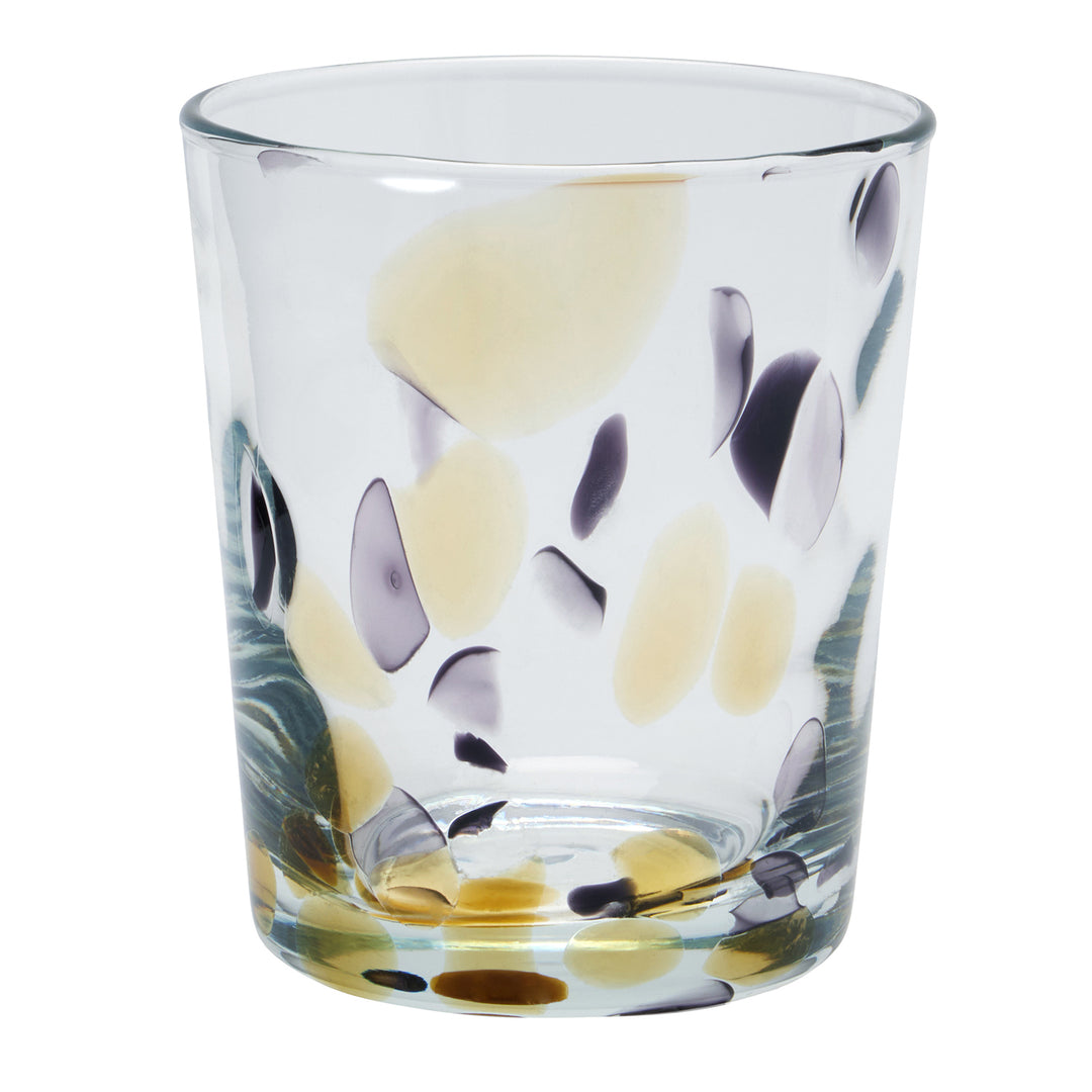 Seth Yelllow Mixed Dots Collection Tumbler Glasses Set/6