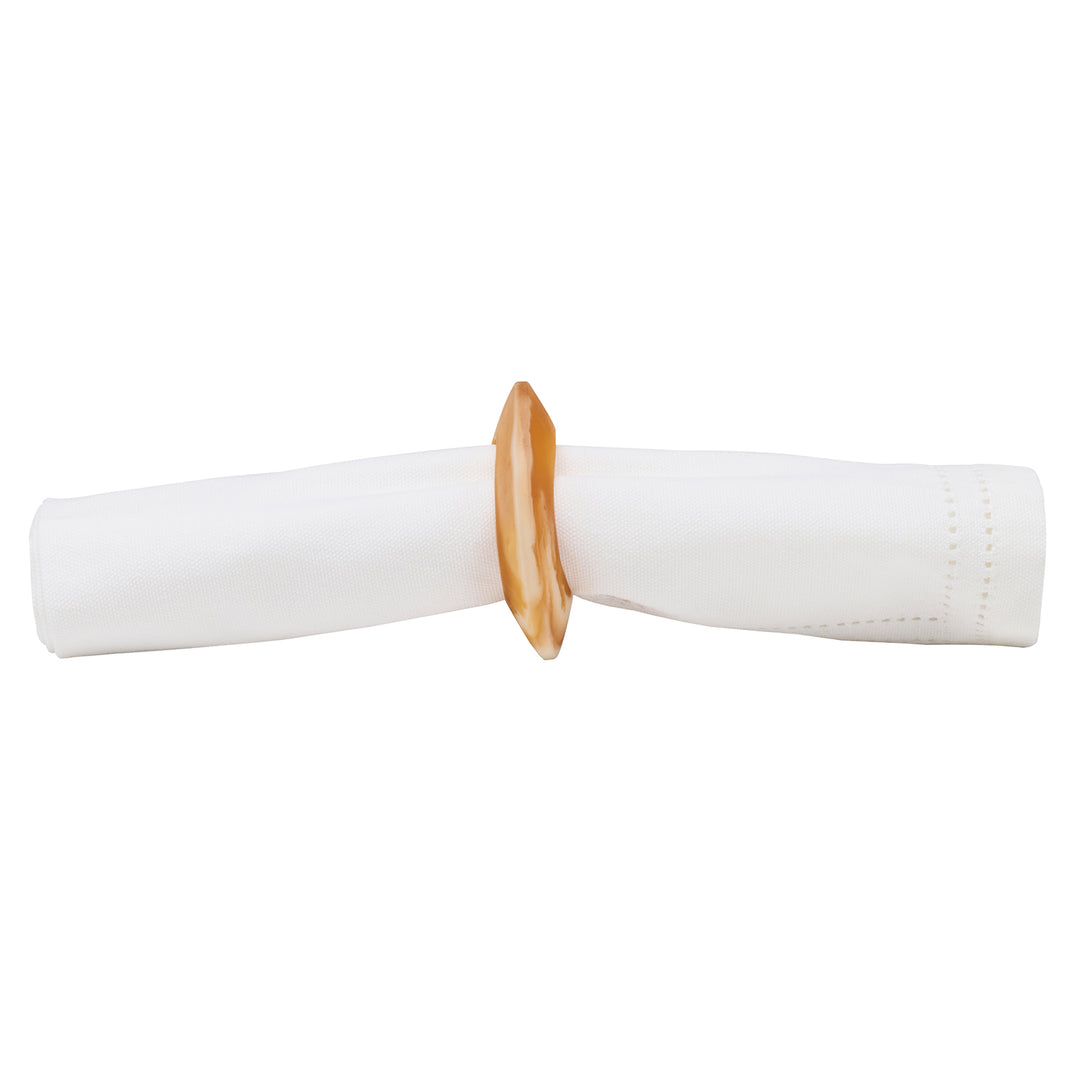 Tansy Amber Swirled Resin Napkin Rings (Set of 4)