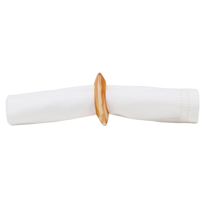 Tansy Amber Swirled Resin Napkin Rings (Set of 4)