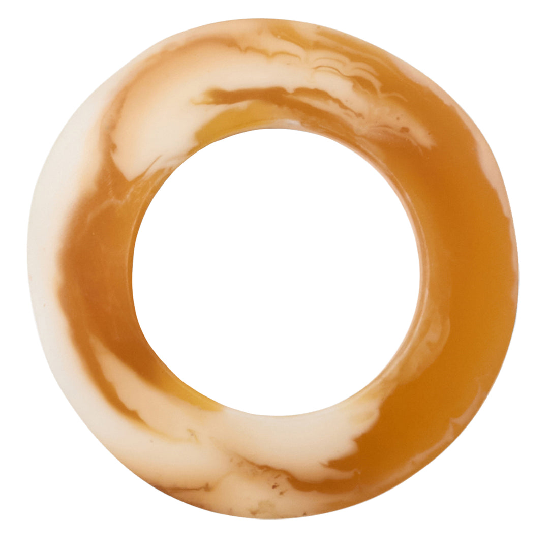 Tansy Amber Swirled Resin Napkin Rings (Set of 4)