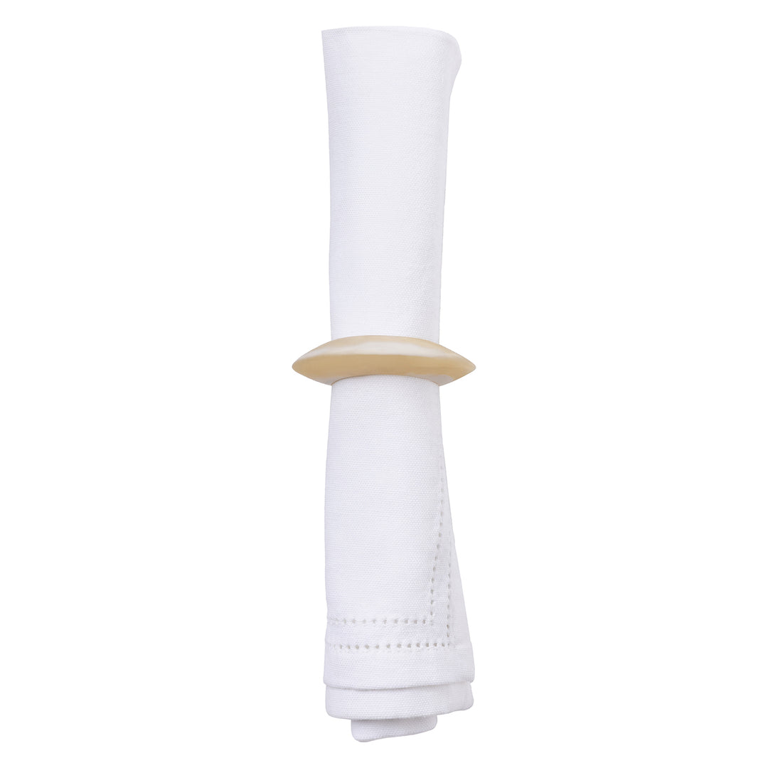 Tansy Ivory Swirled Resin Napkin Rings (Set of 4)