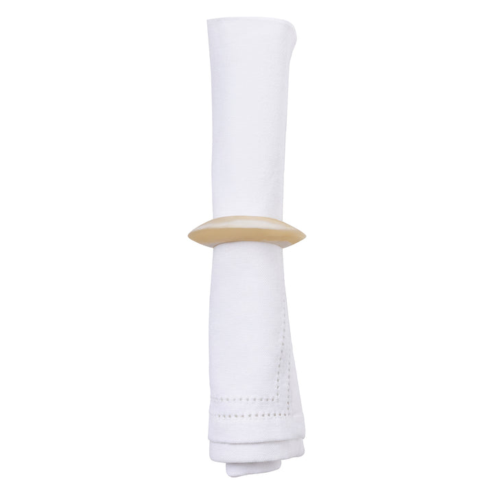 Tansy Ivory Swirled Resin Napkin Rings (Set of 4)