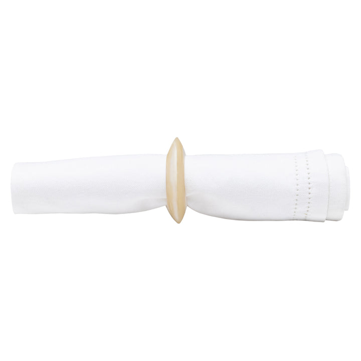 Tansy Ivory Swirled Resin Napkin Rings (Set of 4)
