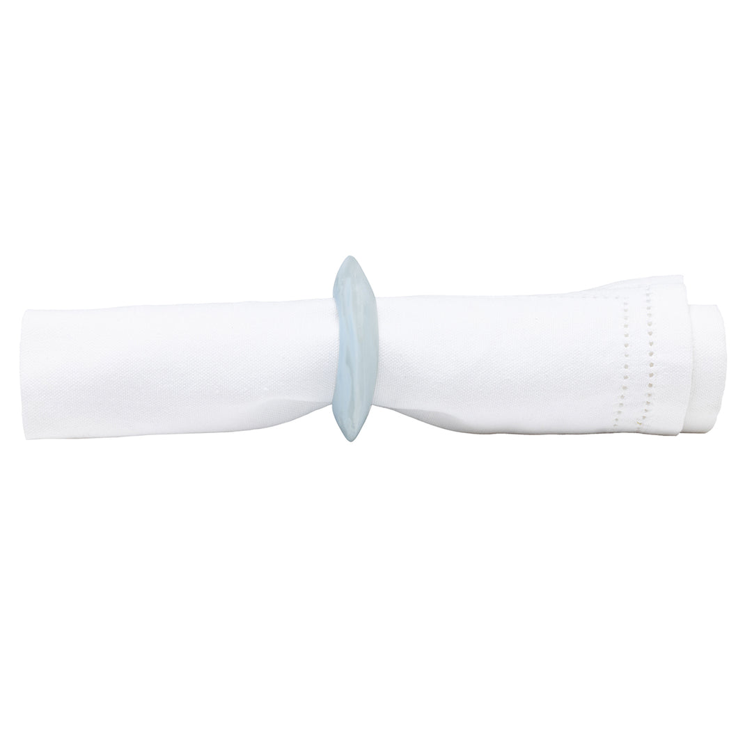 Tansy Pastel Blue Swirled Resin Napkin Rings (Set of 4)