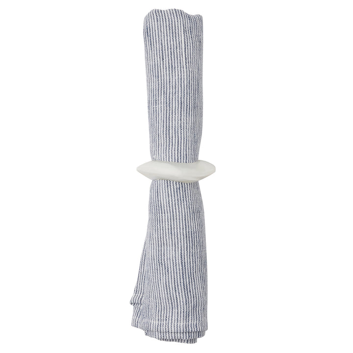 Tansy White Swirled Resin Napkin Rings (Set of 4)