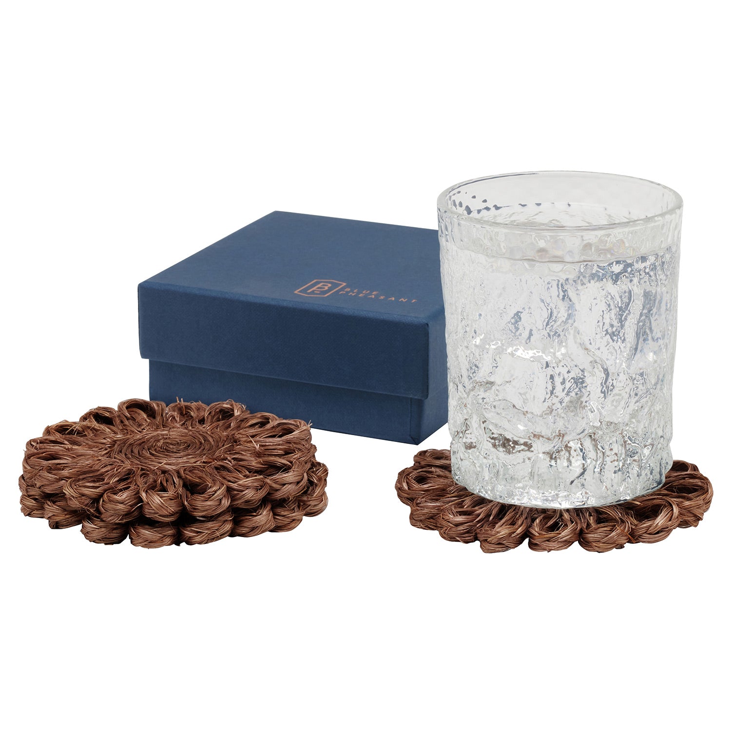 Teigan Brown Floral Coasters Set/4