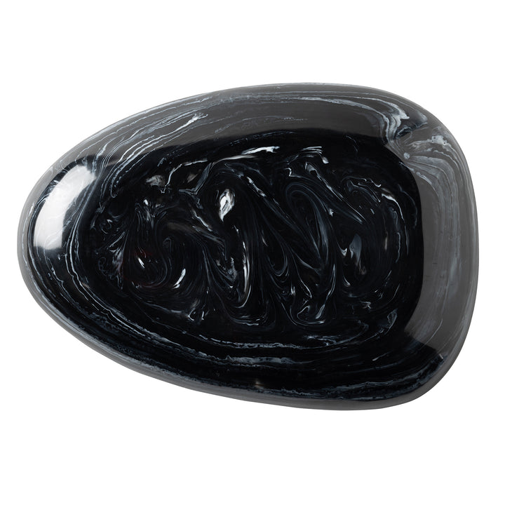 Vashti Charcoal Resin Oval Serving Platter Set/2