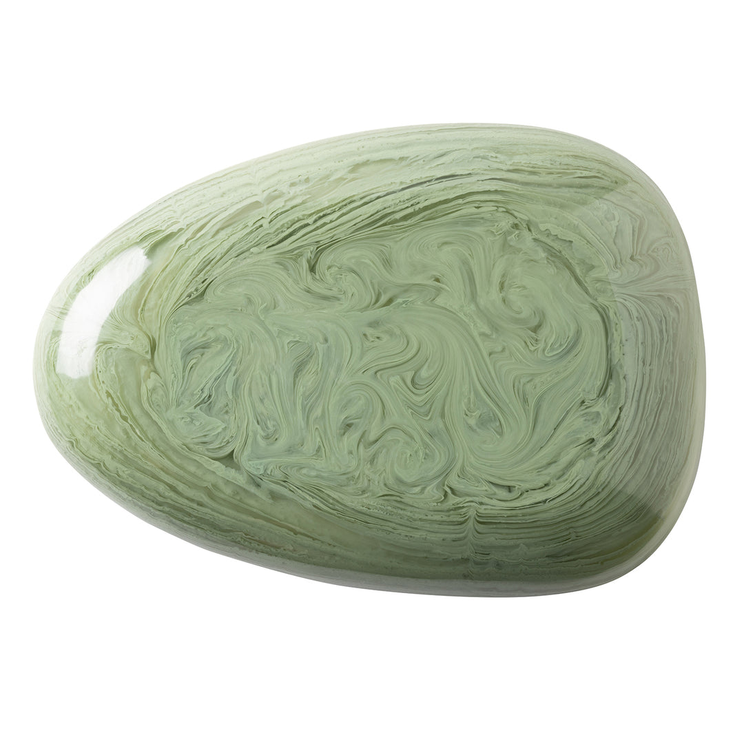 Vashti Sage Resin Oval Serving Platter Set/2