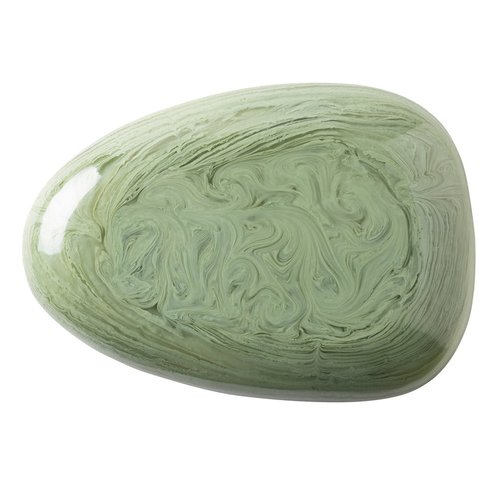 Vashti Sage Resin Oval Serving Platter Set/2