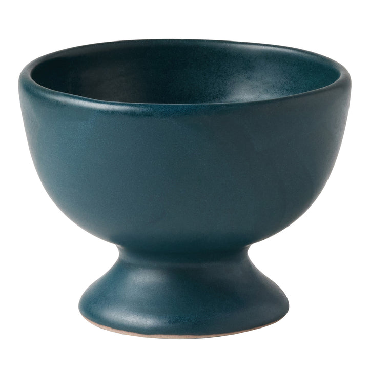 Wilson Midnight Teal Footed Serving Bowl Medium Set/2