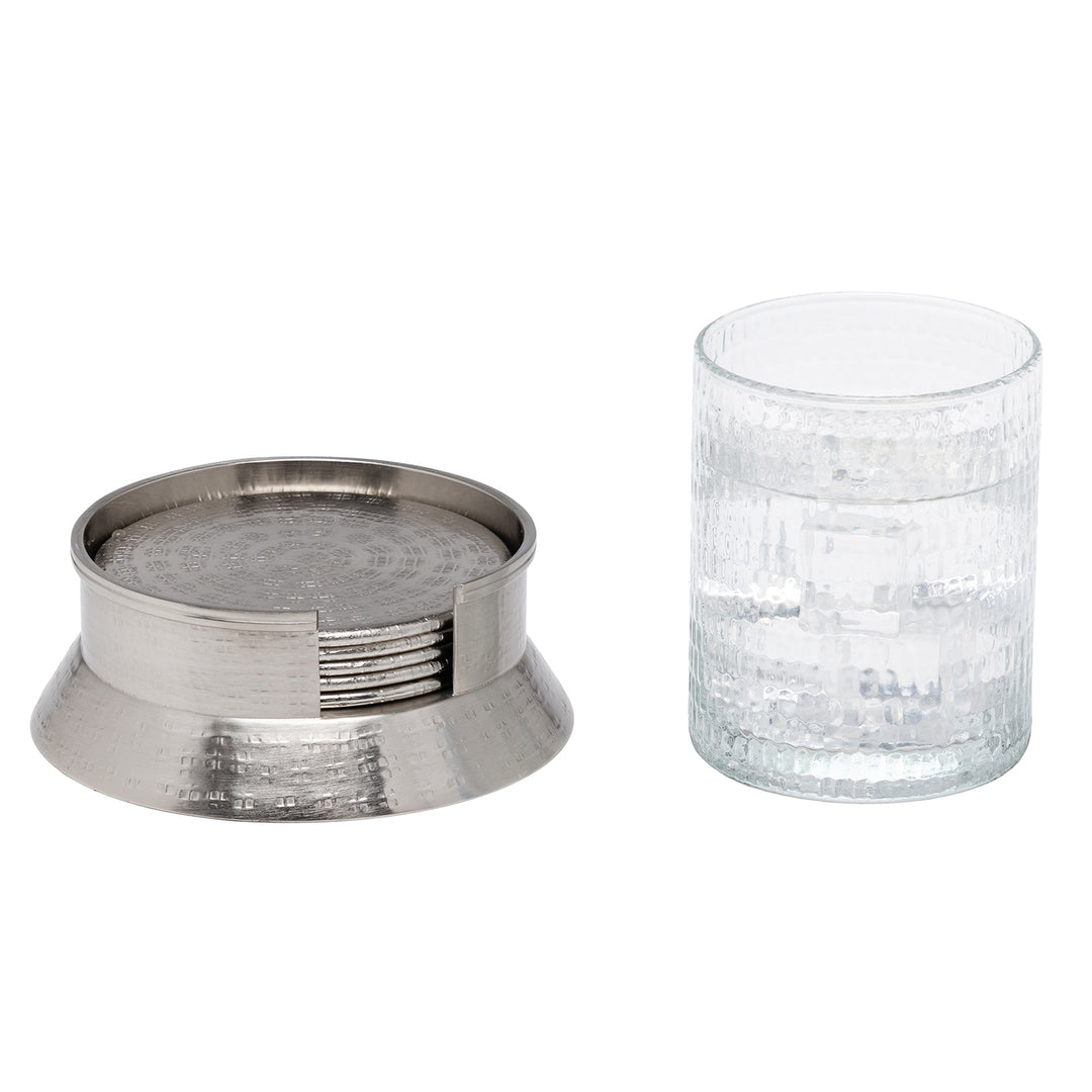Winsford Matte Pewter Coasters Set/6