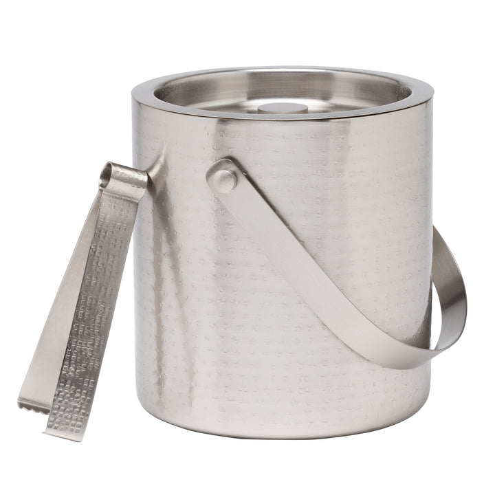 Winsford Matte Pewter Ice Bucket W/ Tongs