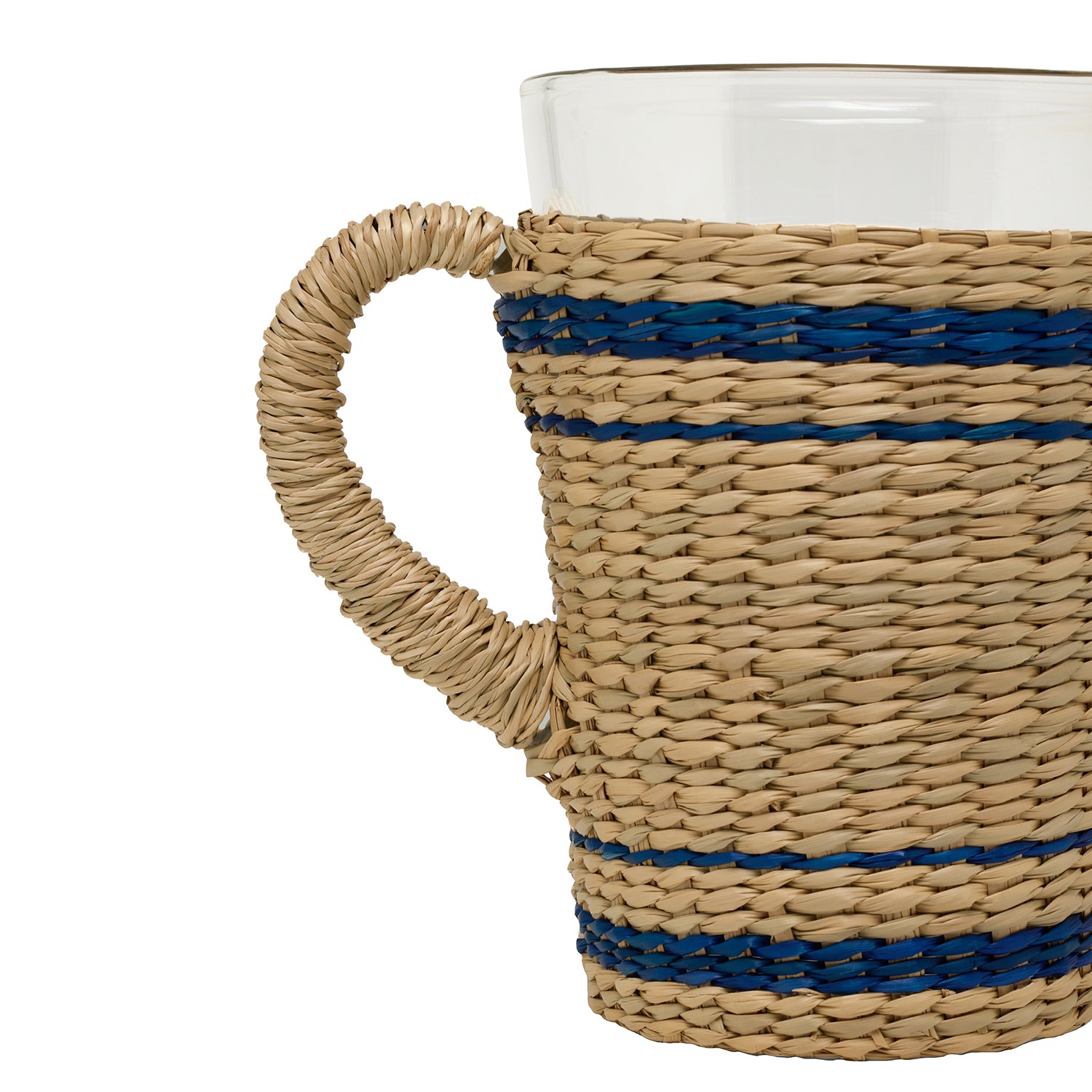 Zaley Natural/White Seagrass Pitcher - Thumbnail 3